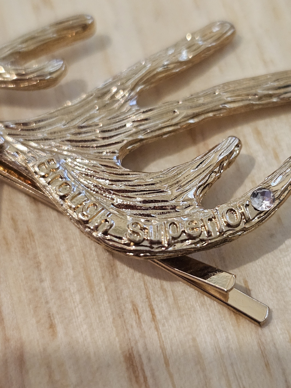Vintage Brough Superior Palnart Poc Gold Saguaro Cactus Hair Clip Bobby Pin - Picture 2 of 5